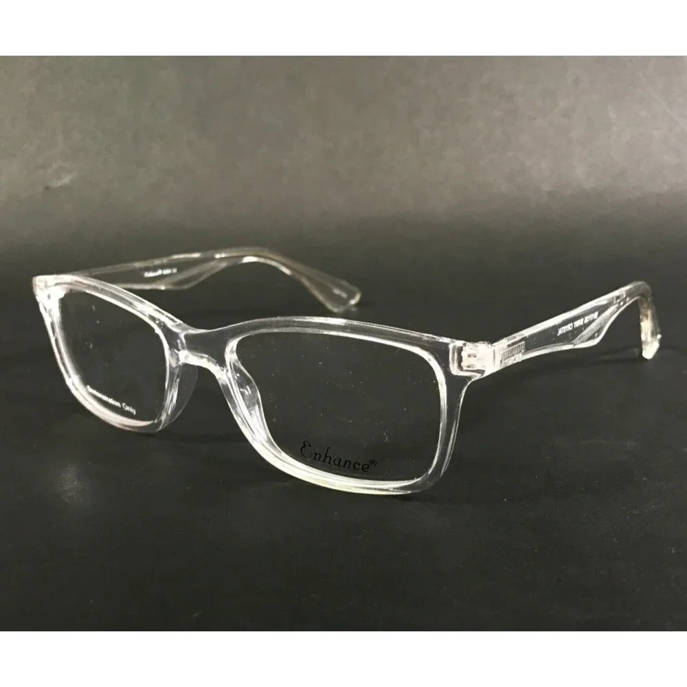 Enhance Eyeglasses Frames 4200 SHINY CRYSTAL Rectangle Full Rim 50-17-135
